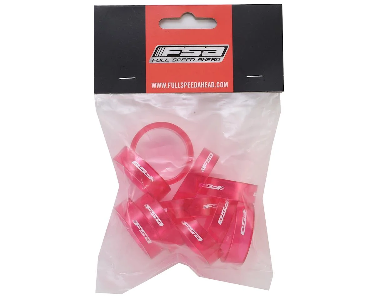 Full Speed Ahead PolyCarbonate Headset Spacers (Pink) (1-1/8") (10) (10mm) - view 2